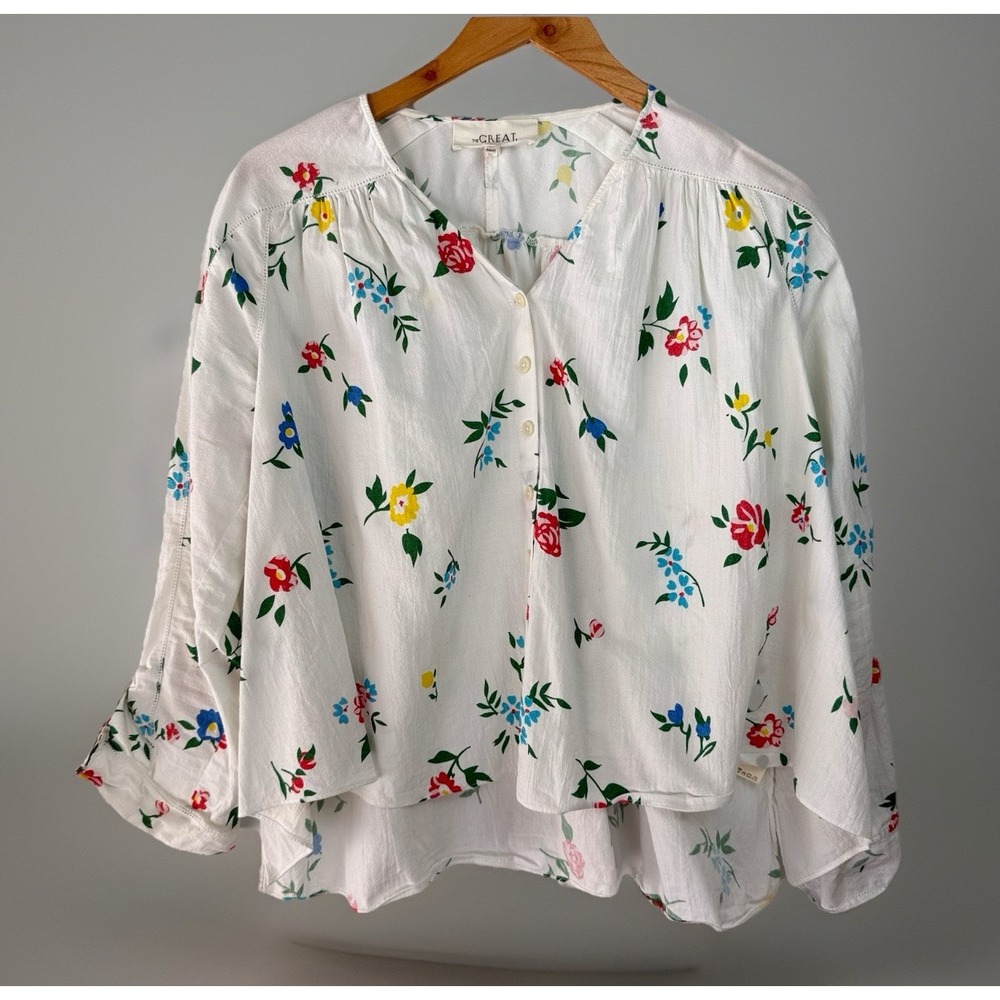 The Great Boutonniere Top Western Flower Floral Blouse 1 Small $295 AS-IS
